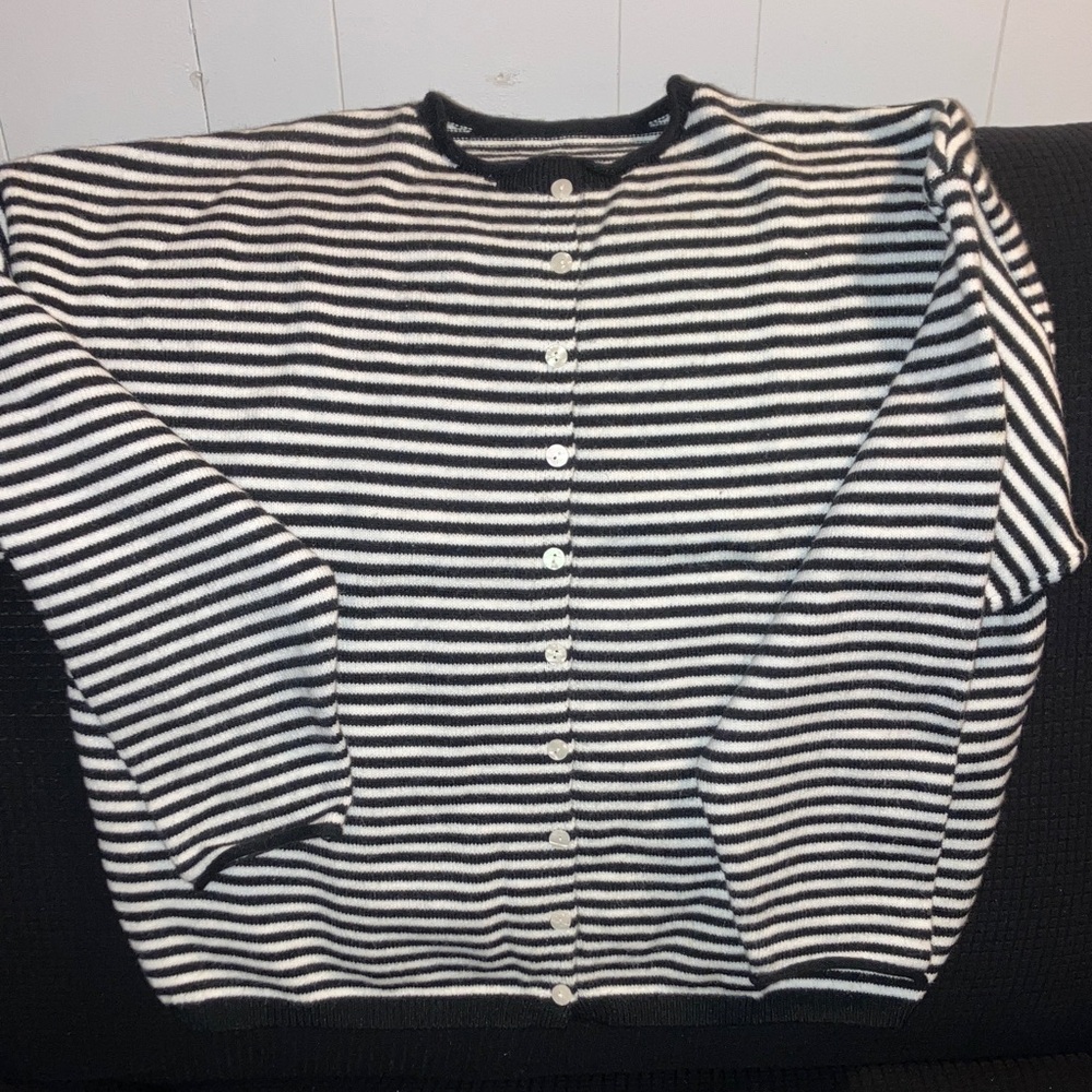Striped Black and White Women's Sweater